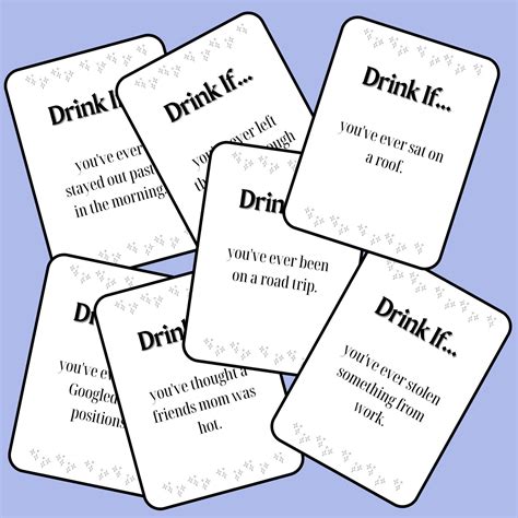 Drinking card games for adults - Drinky Cards brings excitement to every round, making it the must-have drinking game for adults. Drinking Game For Adults Party ; The perfect gift for party enthusiasts, Drinky Cards adds a unique twist to classic drinking games. Ideal for those who love hen party games, adult games for parties, and fun games for adults. Drinking Card Game For ...